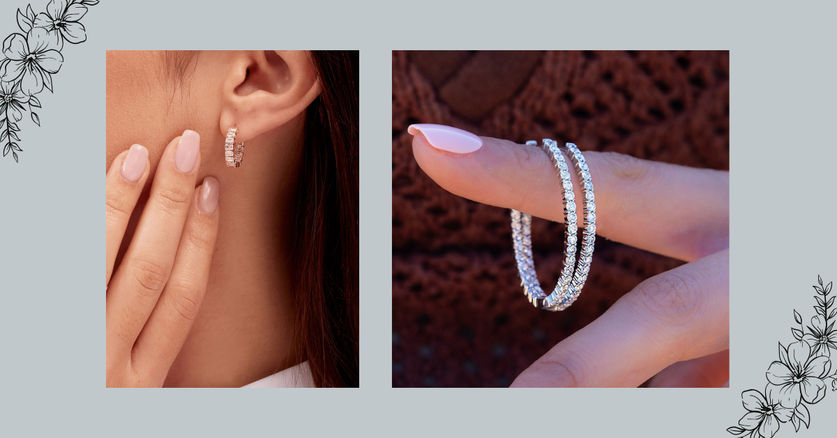 Diamond Hoop Earrings for Women - Perfect Gift