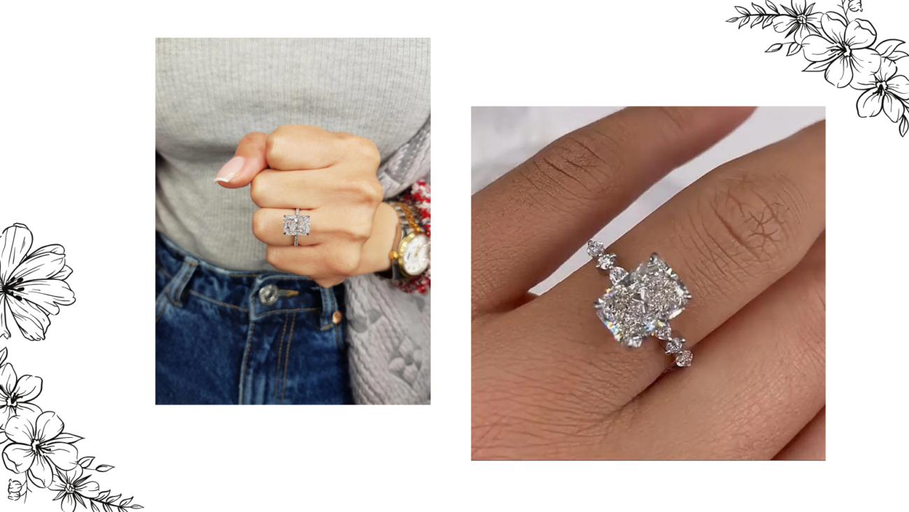 Radiant Cut Engagement Rings for Women